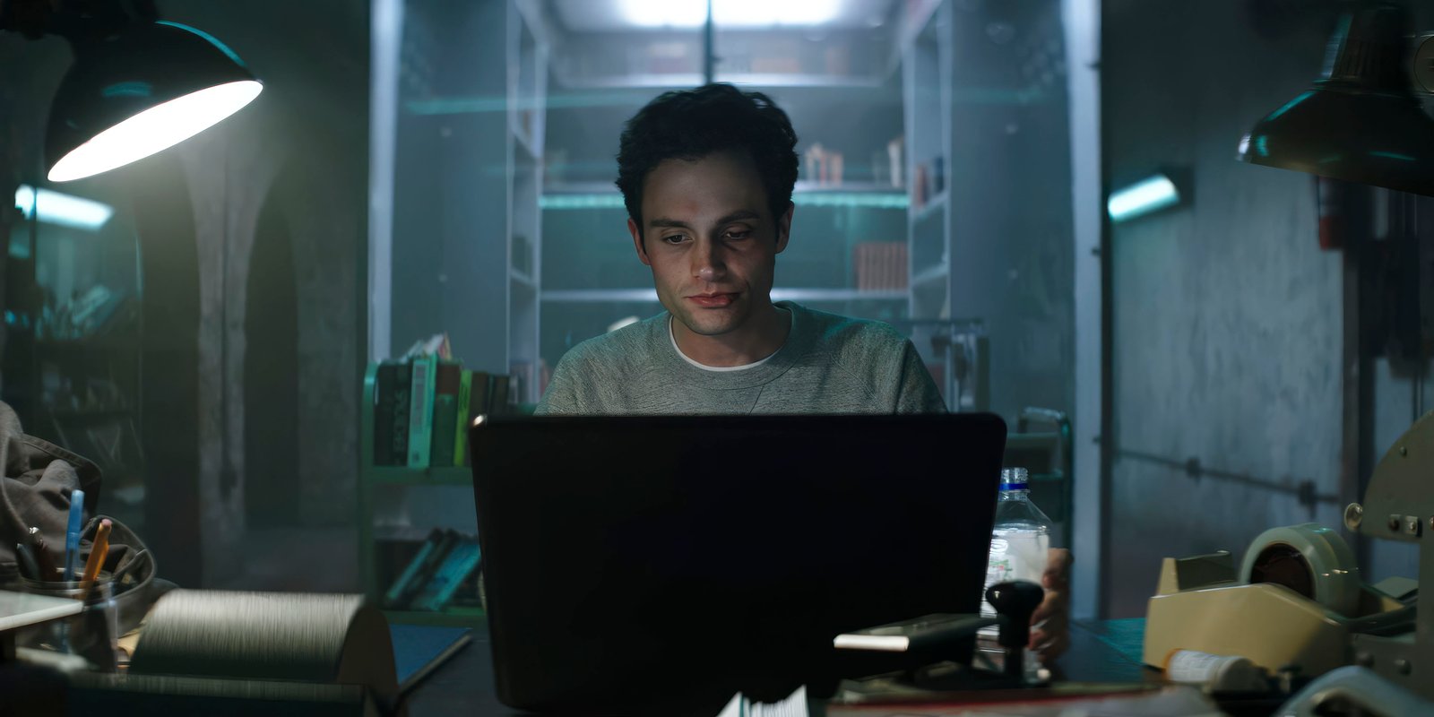 Joe in the glass cage — You, Season 1 (Netflix)